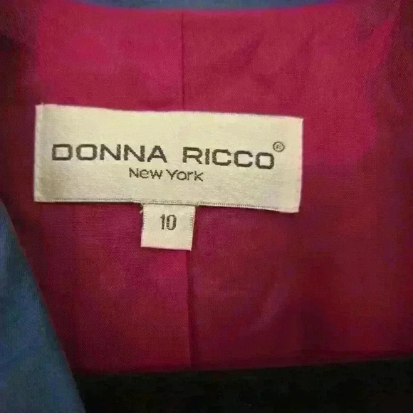 Donna Ricco New York Rare Vintage Embroided Blazer/Blouse Suit,Size 10 - Picture 4 of 7